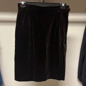 YSL Brown Velvet Skirt